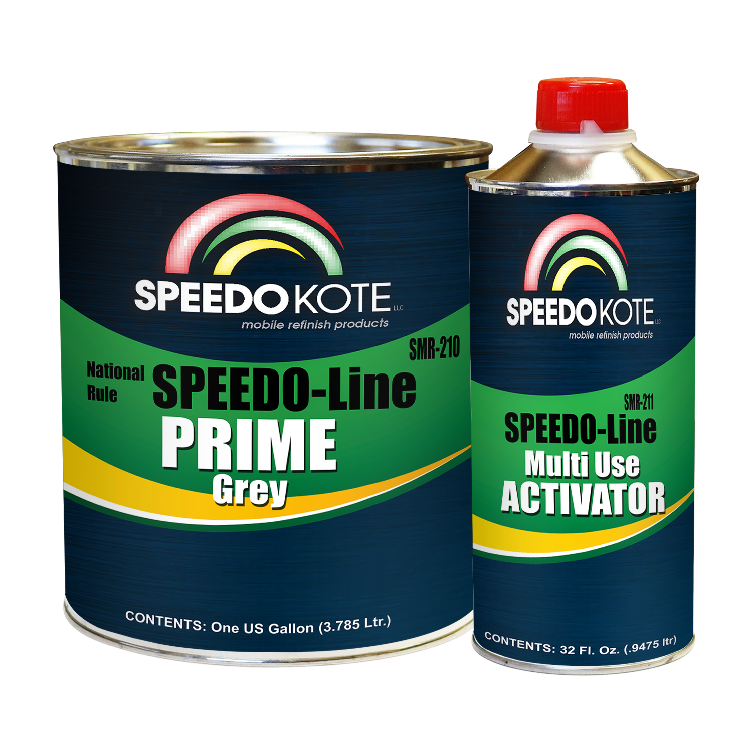 Speedokote High Build 2k Urethane Primer Gray Gallon Kit, Smr210/211k