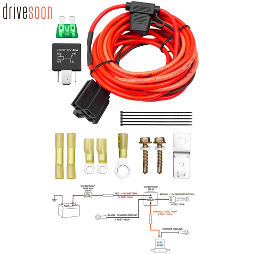12V System Electric Fuel Pump Relay Bypass Kit