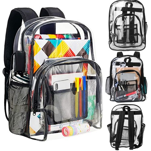 20L Clear Backpack Heavy Duty Transparent BookBag Waterproof PVC See Through Bag