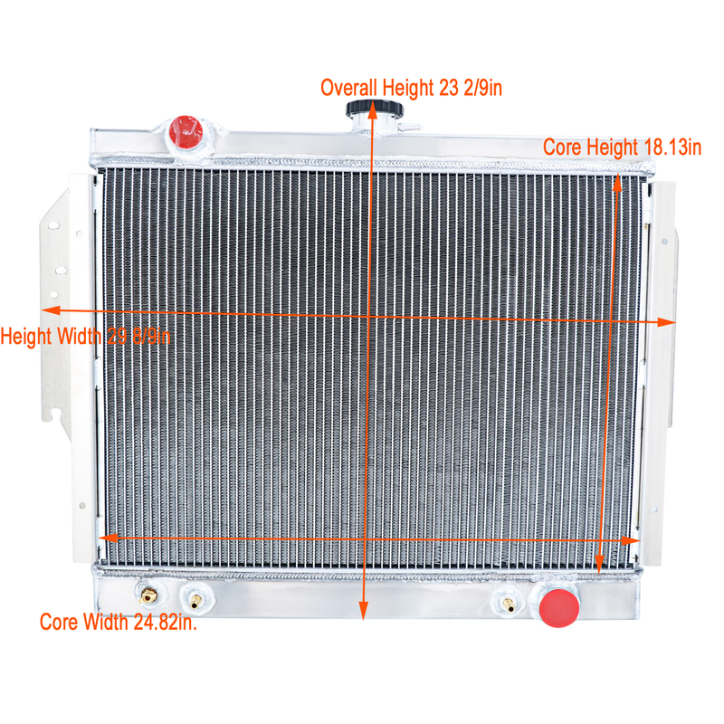 for 79-93 Dodge D/W 100 150 200 250 350 Ramcharger V8 3 Row Aluminum Radiator