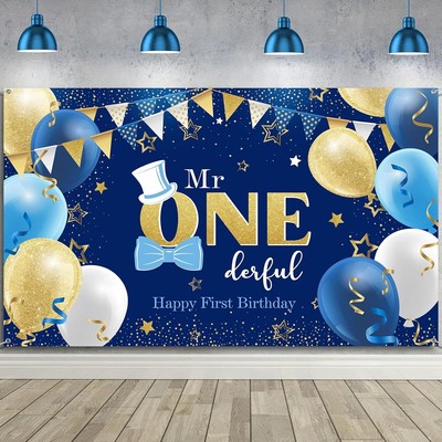 Boys 1St Birthday Decoration Mr. Onederful Birthday Party Supplies Boy 1St Bir