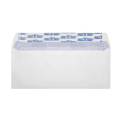LUX #10 Regular Envelopes (4 1/8 x 9 1/2) 50/Pack White w/ Sec Tint P&S