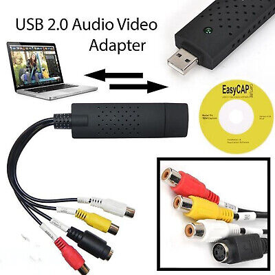 USB Audio Video Grabber Digitalisierung Videoschnitt Konverter Adapter VHS-DVD