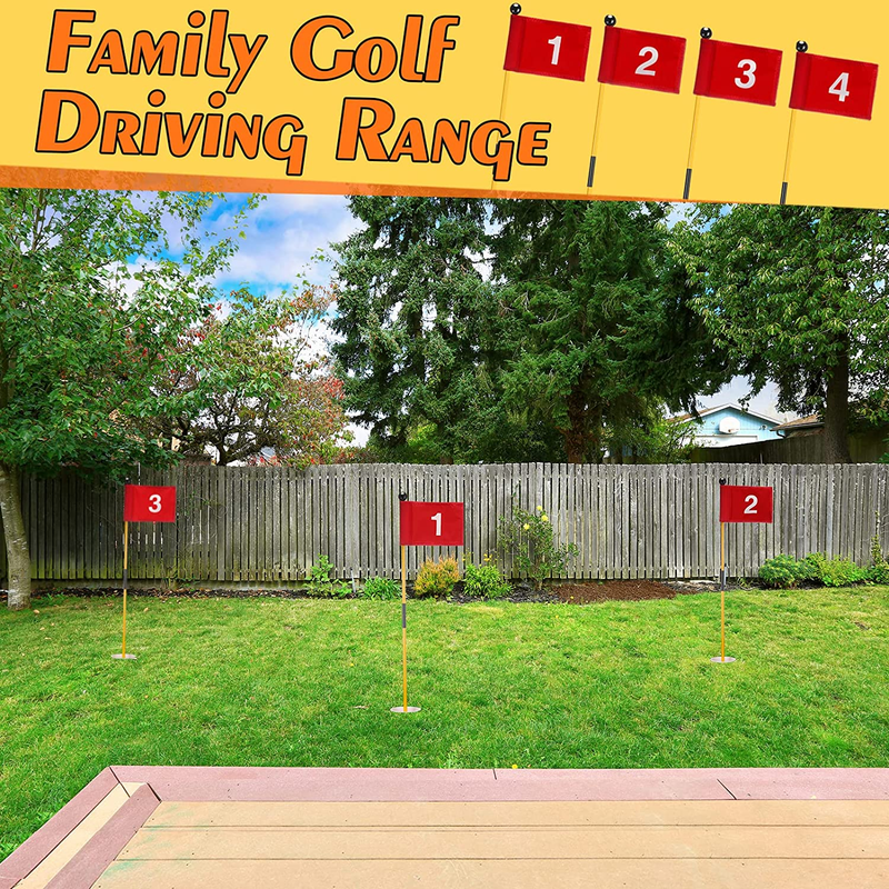 Golf Flagsticks Mini Putting Green Cups and Flags Kids Golf Numbered 1 2 3 4 Fla