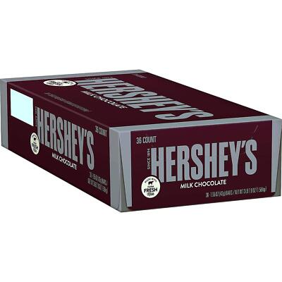 HERSHEY'S Milk Chocolate Bars - 36-Ct. Box, 59 Ounces