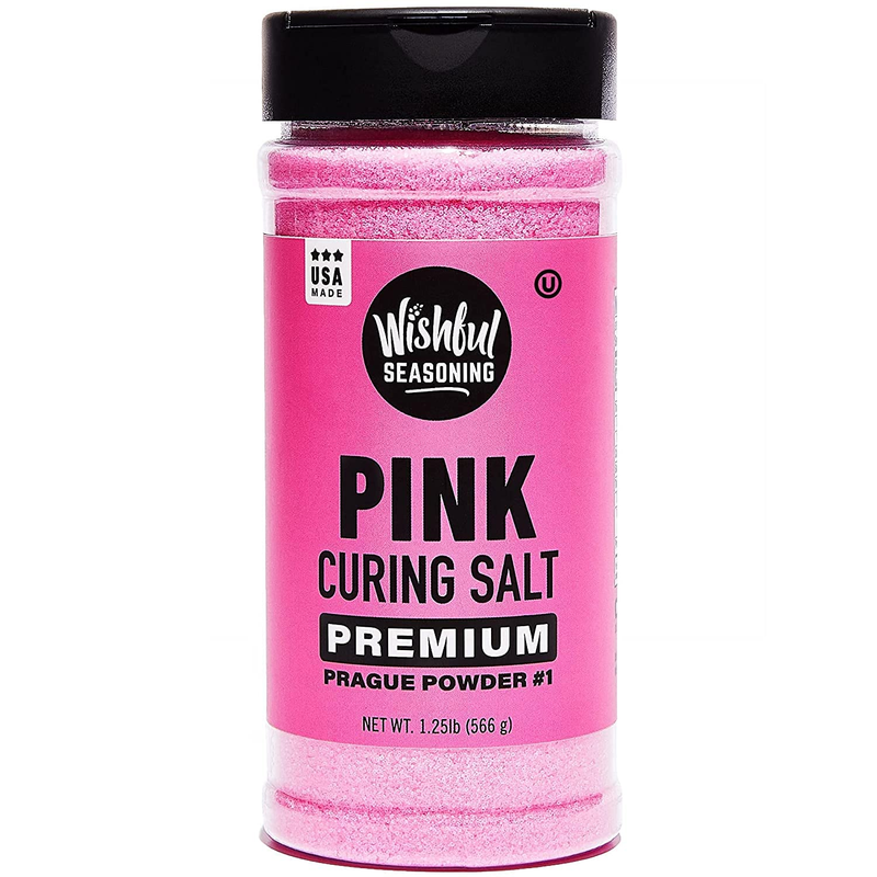 Wishful Curing Salt #1 [1.25 Lbs Jar] Pink Curing Salt, Prague Powder 1, 6.25% S