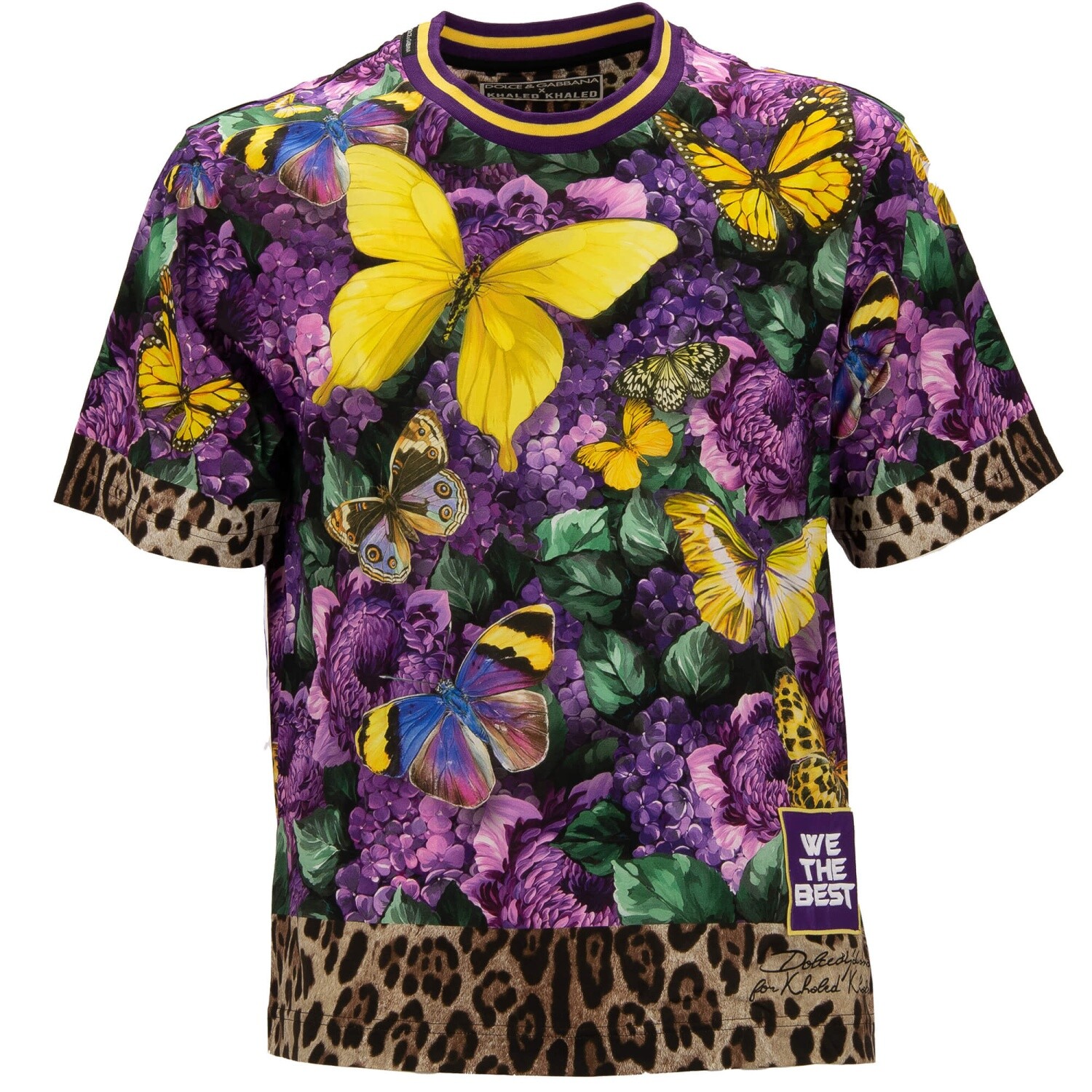 

Футболка Oversize DOLCE - GABBANA x DJ KHALED Schmetterling Leo Lila Gelb 11367