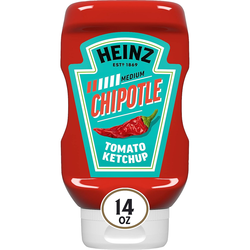 Heinz Tomato Ketchup Blended With Medium Chipotle, Squeeze Bottle 14oz