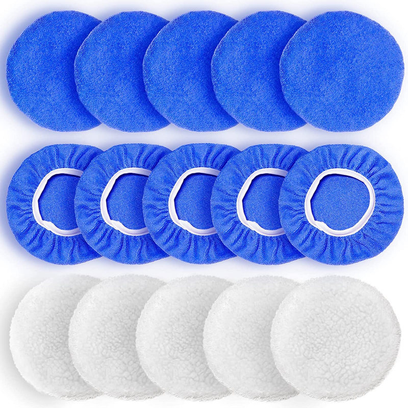Car Polisher Pad Bonnet Set with 15 Buffing Pads