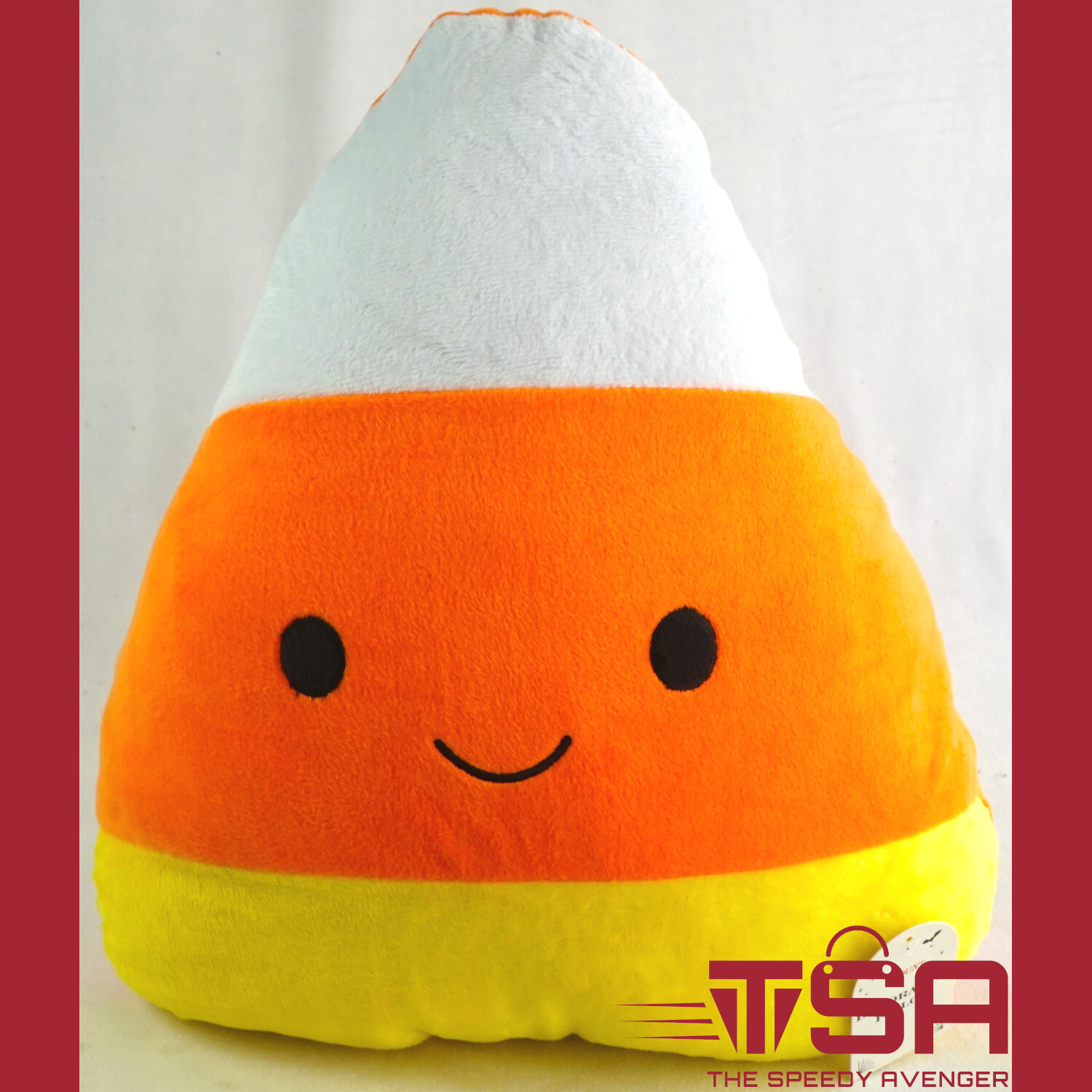 12.75in x 13in Candy Corn Plush Decoration for Halloween Fall Autumn Home Decor