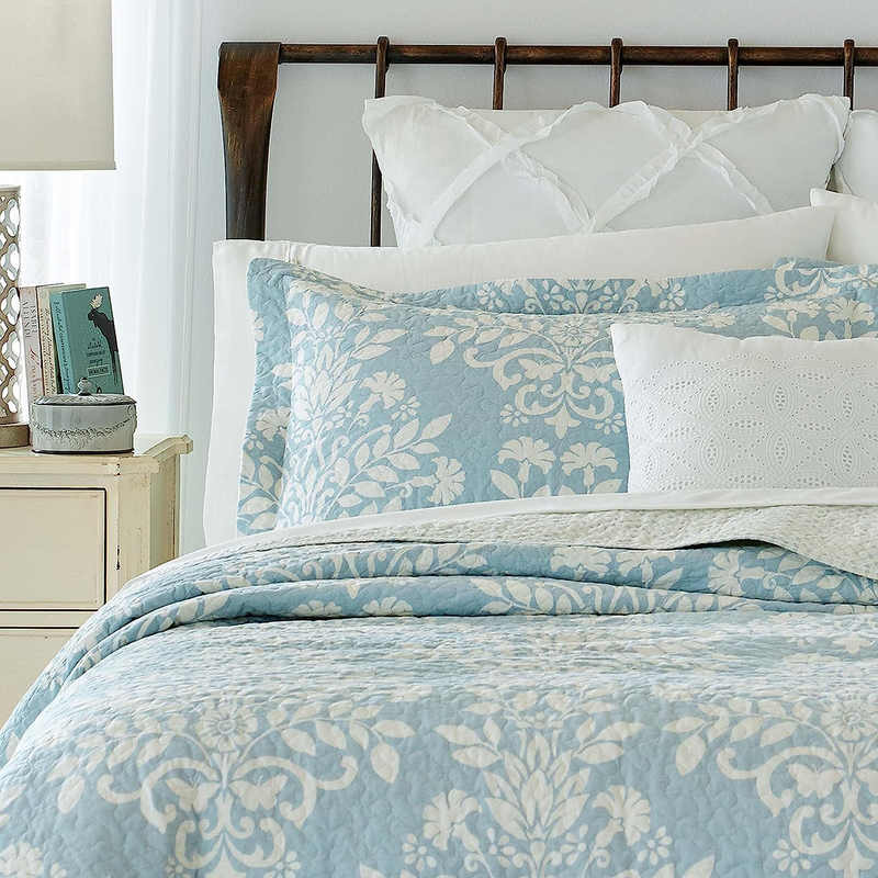 - Rowland Collection - Quilt Set - 100% Cotton, Reversible, All Season Bedding w