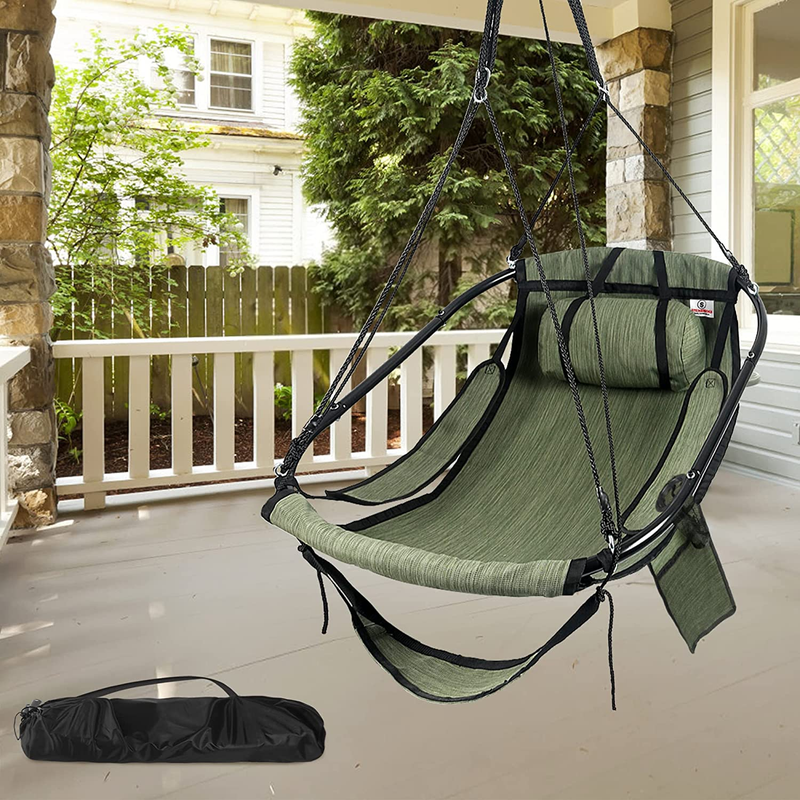 With Foot Rest, Sky Chair With Metal Bar, Hanging Chair Outd