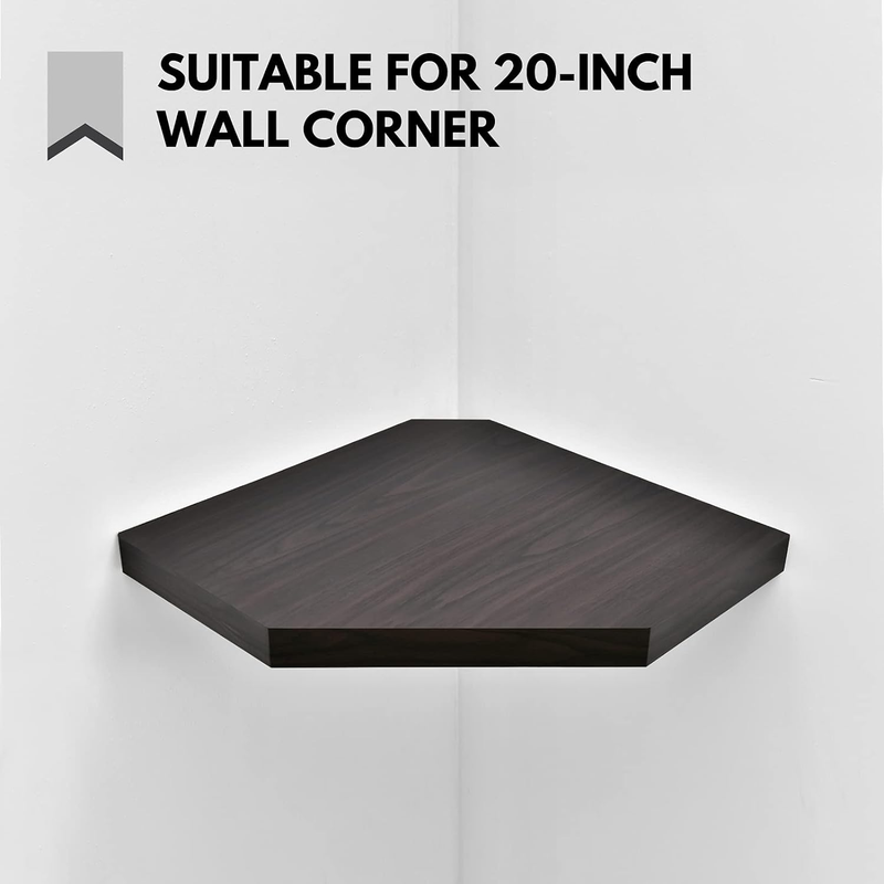 17 Inch Big Size Phoenix Corner Shelf Wall Mount Shelf for DVD Players/Cable Box