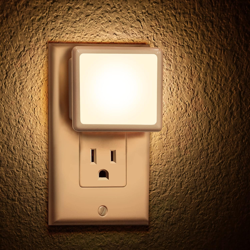 Night Lights Plug into Wall 2 Pack, Night Light with Dusk to Dawn Sensor, 3000K