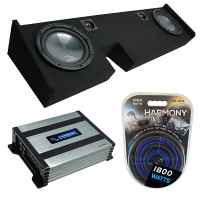 09-14 Ford F-150 Ext Super Cab Truck Harmony R124 Dual 12'' Sub Box & HA-A400.1