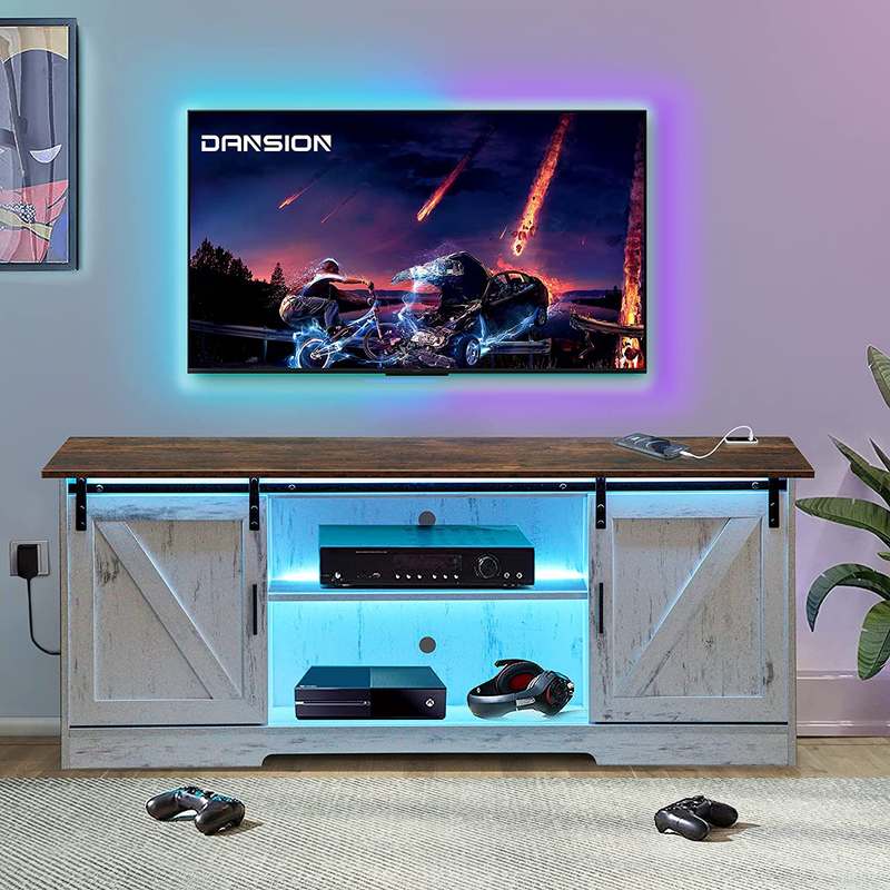 For Tvs Up To 65 Inch, Smart Led Modern Entertainment Center