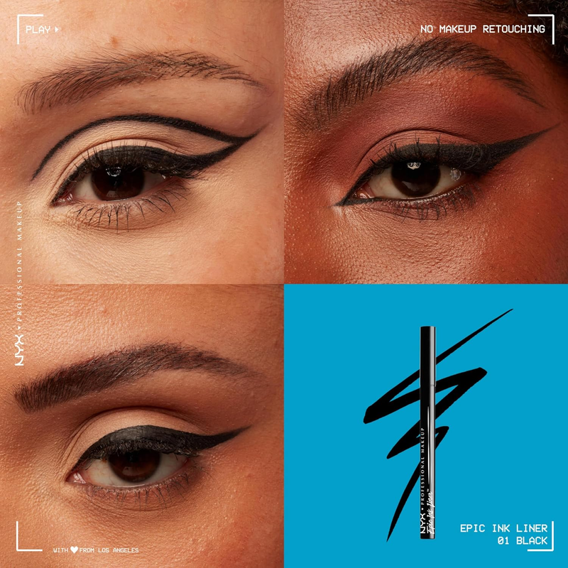 , Epic Ink Liner, Liquid Eyeliner, Waterproof, Matte finish - BLACK