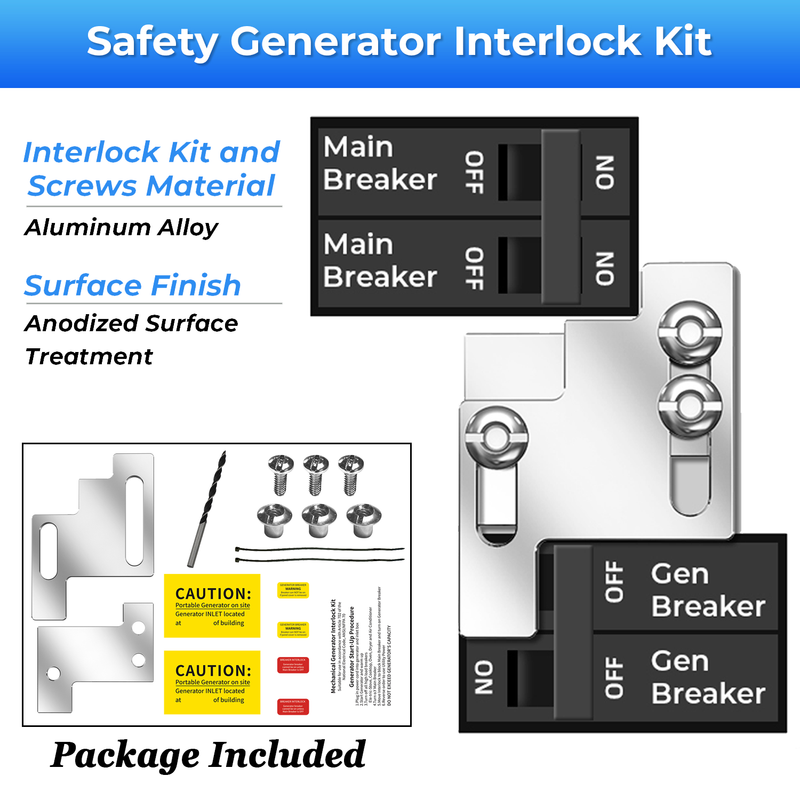 GEN-100 Generator Interlock Kit For GE 100 Amp Panel Main / Gen Breaker