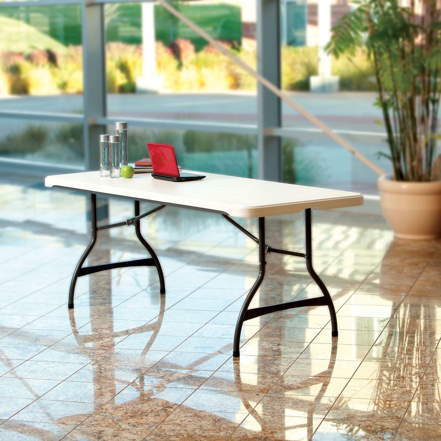 Lifetime 6' Commercial Grade Stacking Folding Table ...