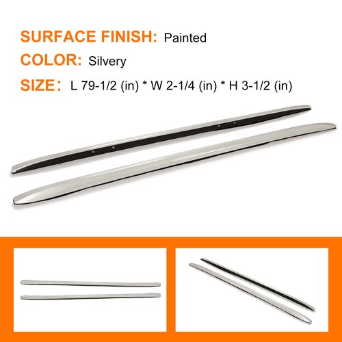 Roof Rack Side Rails Silver Bars Luggage Cargo Carrier For 2016-2022 Honda Pilot