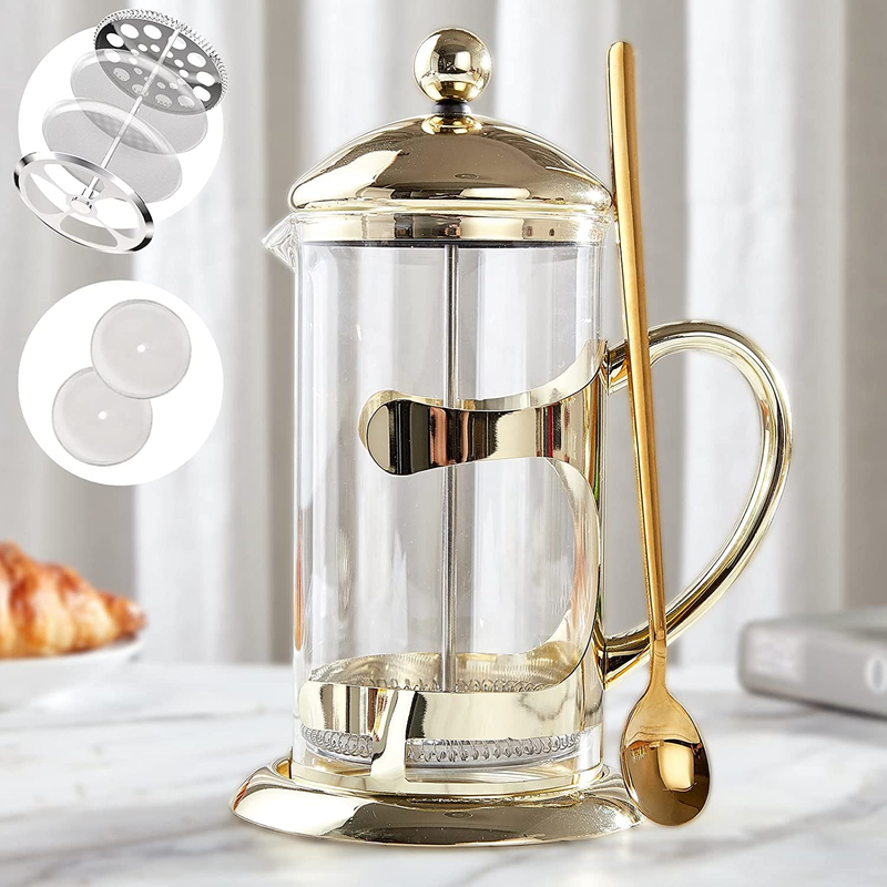 Coffee Maker, Luxury Design French Coffee Press With 4-level F