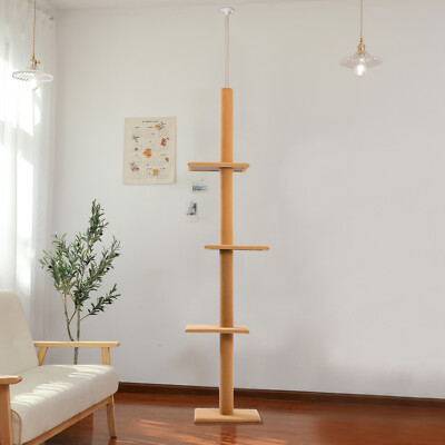 PAWZ Road Cat Tree Tower Floor to Ceiling High Cat Scratching Post Condo House