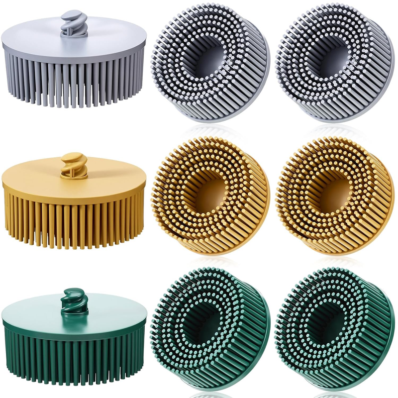 6 Pcs 12 Packs 2 Inch Bristle Discs, Grit 50/80/120