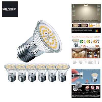 EACLL E27 LED 4000K Neutralweiß 6.5W Ersetzt 120W Halogen Glühlampe, 6er-Pack...