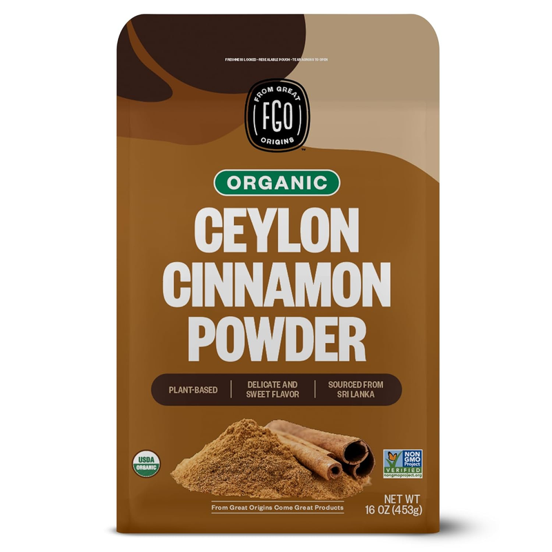 Canela De Ceilan Organica En Polvo, 100 % Cruda De Sri Lanka, 16 Oz (Paquete...
