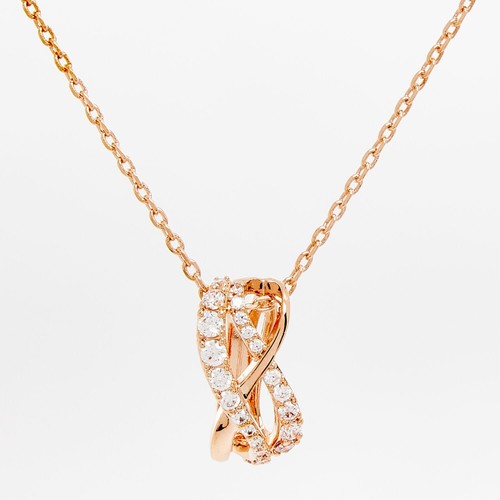 Swarovski Millenia necklace Octagon cut Pink Rose gold-tone
