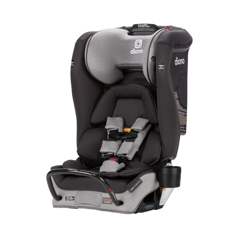 Diono Radian 3rxt Safe+ All-In-One Convertible+Booster Car Seat Gray Slate New