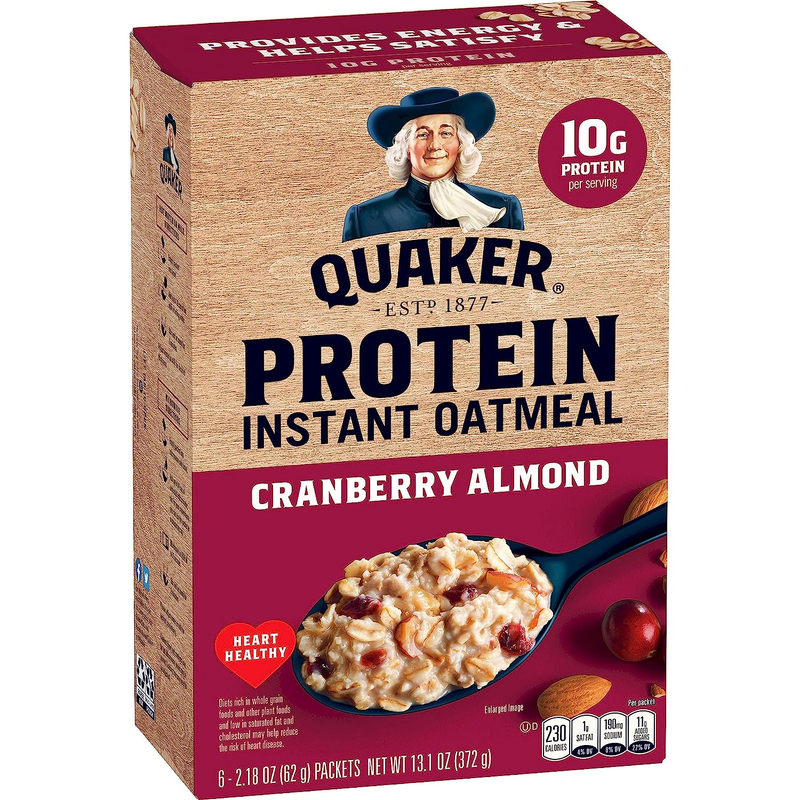 , Instant Oatmeal, Cranberry Almond, 6X 2.18 Oz Pouches per Box