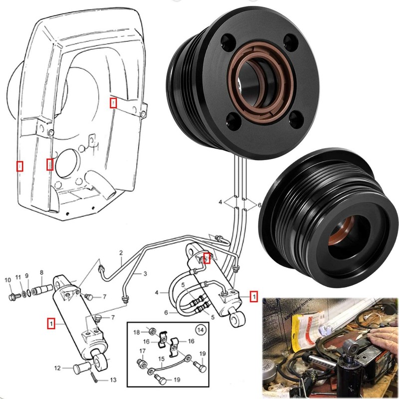 Trim Cylinder Ram Rebuild kit fit for Volvo Penta 872612 872837 3860881 Duo Prop