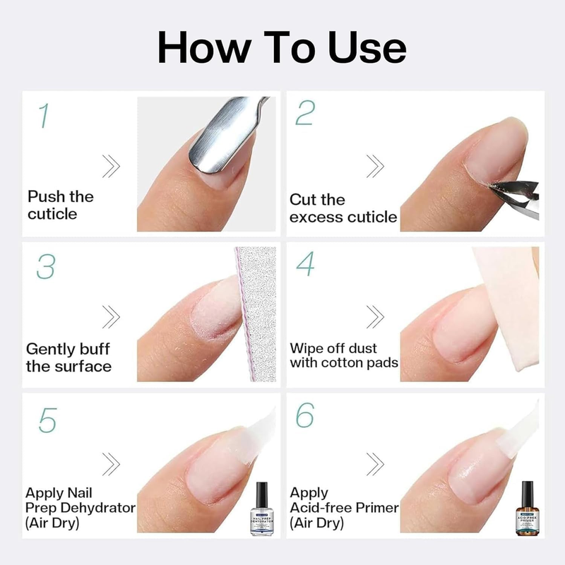 Nail Primer and Dehydrator: 15ml Natural Nail Prep Dehydrate and Bond Primer Aci