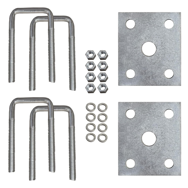 Square U Bolts & Tie Plate Kit for 1-1/2