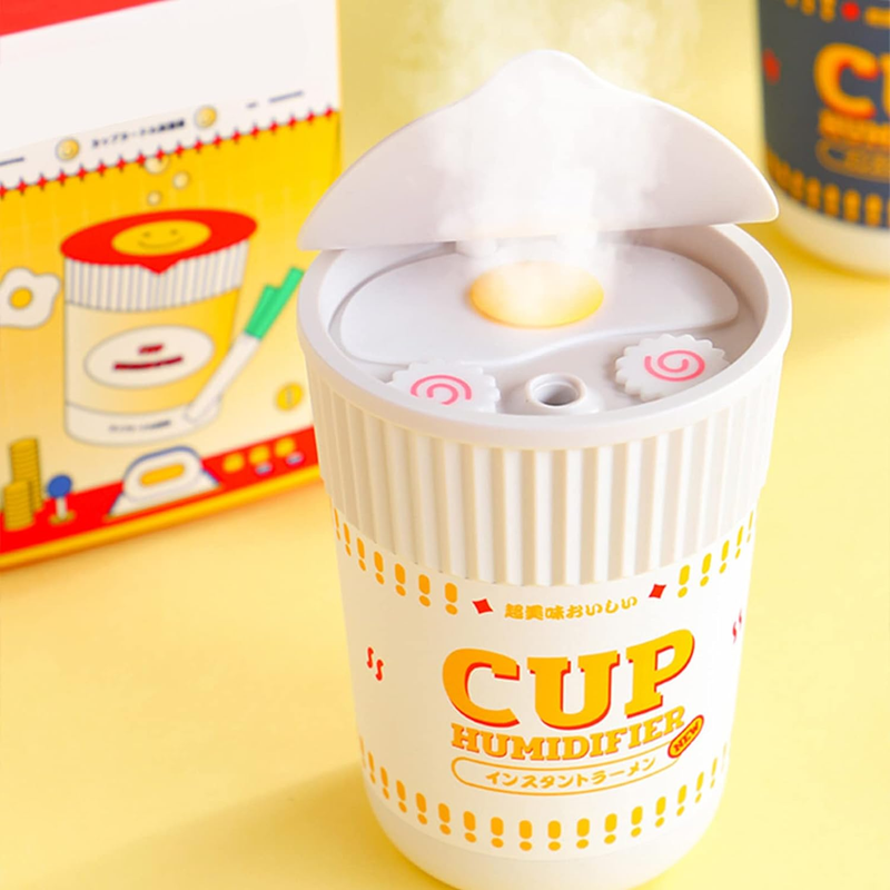Cute Humidifier,Cup Noodle Air Humidifiers for Desktop,Mini Personal Aircare Hum