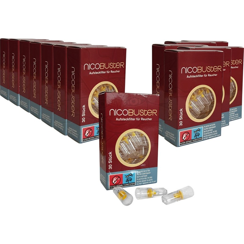 Nicobuster Zigarettenfilter Nikotinfilter Als Zigarettenspitze 14 X 30 StÃ¼Ck