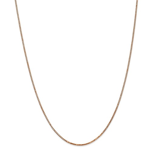 Pre-owned Accessories & Jewelry 14k Rose Gold 1.3mm Solid Plain Box Link Chain W/ Lobster Clasp 16" - 30"
