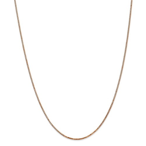 Pre-owned Accessories & Jewelry 14k Rose Gold 1.3mm Solid Plain Box Link Chain W/ Lobster Clasp 16" - 30"