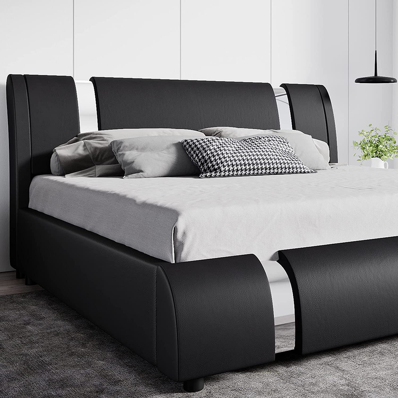 With Adjustable Headboard And Iron Accents,