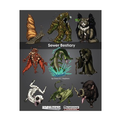 Gaming Paper Pathfinder Sewer Bestiary New