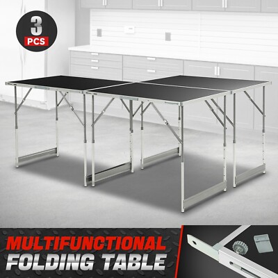 [3шт] Универсальный складной рабочий стол-верстак с 4-уровневой регулировкой высоты