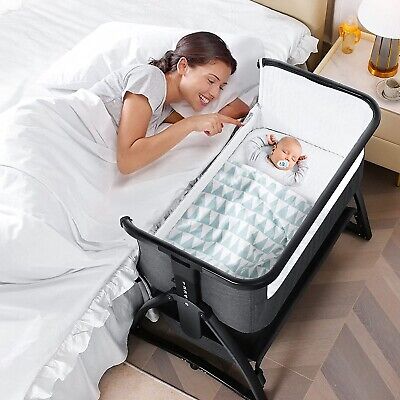 Bassinet for Baby Bedside Sleeper with Mattress and Storage Co-Sleeping Crib NEW