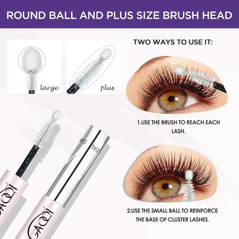 Lash Cluster Glue, Lash Bond and Seal Waterproof, Bond & Seal Lash Glue for Eyel