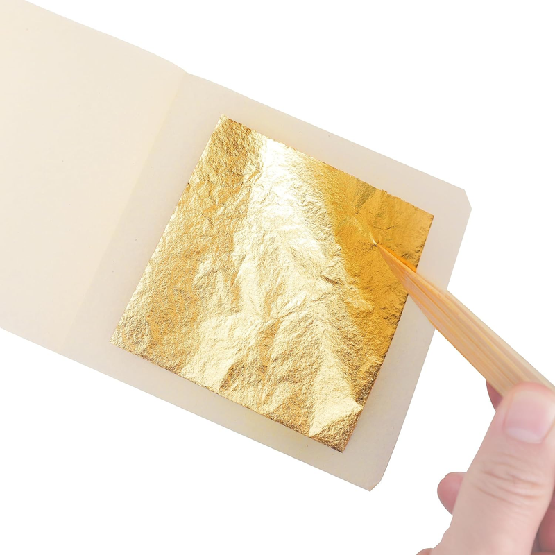 Gold Leaf Sheets 30 Sheet Foil Sheets for Cake Chocolates Dessert Decorating, Ba