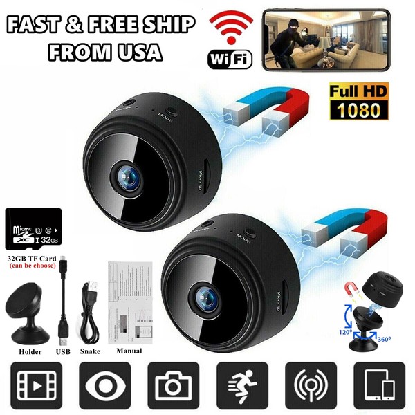 Mini Wireless Hidden Spy Camera Wifi IP Home Security 1080P HD Night Vision Cam - Image 181