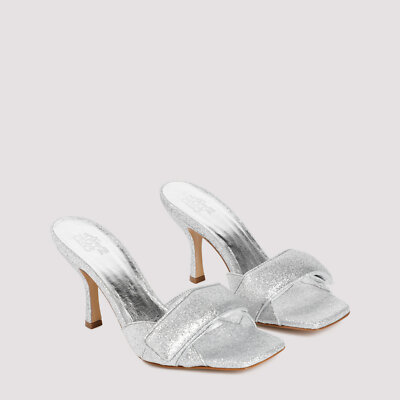 Pre-owned Gia Borghini Gia Bordini Alodie Sandals In Silver Glitter