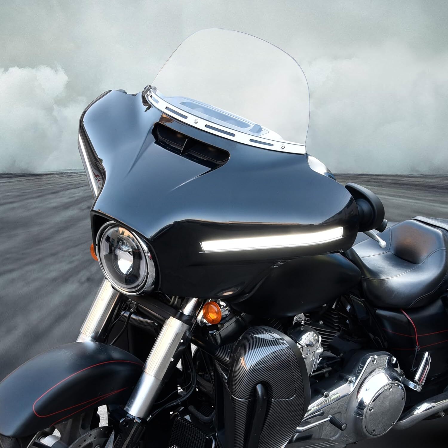 LED Front Batwing Outer Fairing W/Turn Signal for Harley