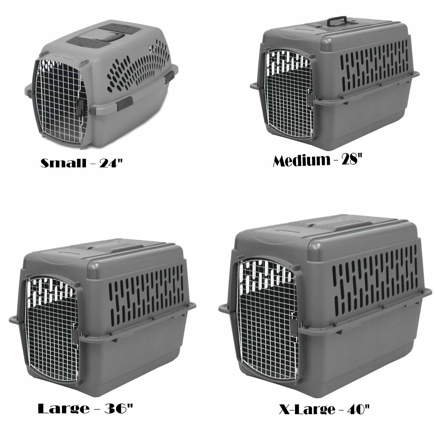 Dog Crate Carrier Kennel Durable Ventilated Plastic Transpor
