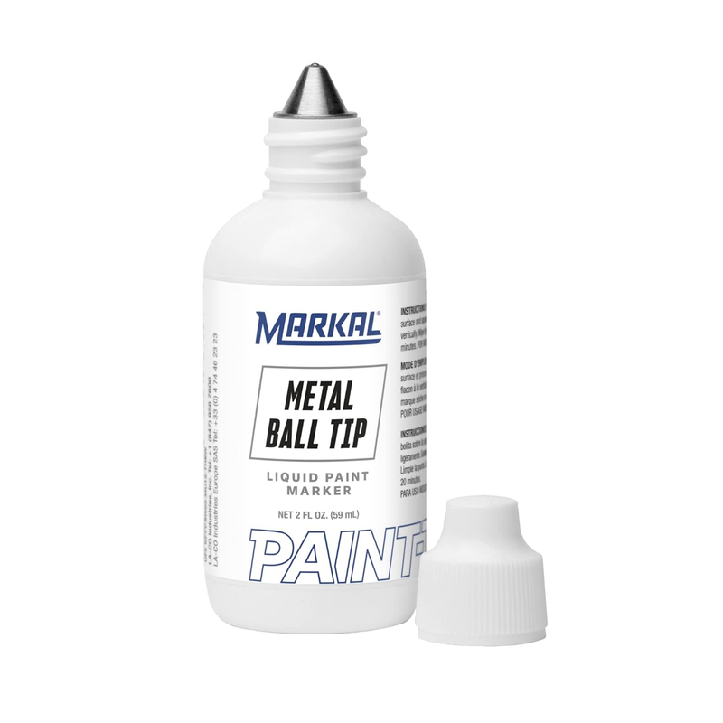 Markal Ball Paint Marker with 1/8" Tip, White (Pack of 12)